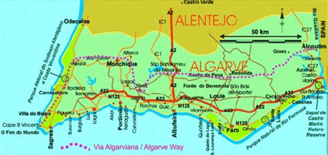 map algarve region portugal walking routes wildlife habitat wildlife nature algarve