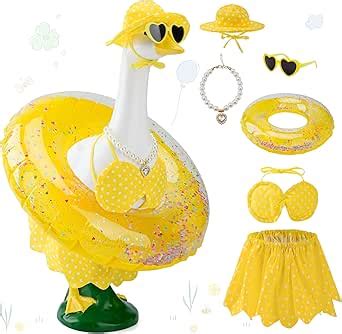 Amazon MISAKTEAM Hawaiian Goose Outfit Summer Porch Goose Outfits Bikini Goose Clothes For