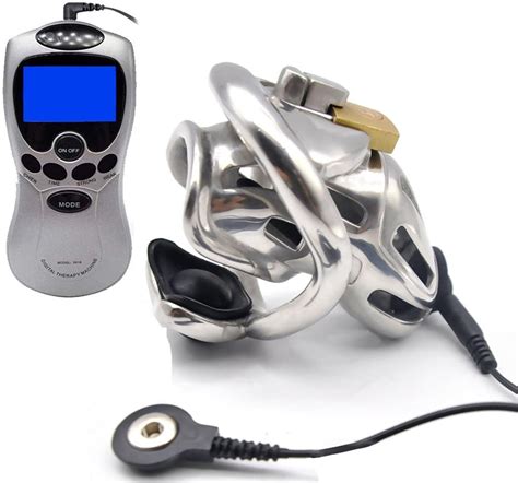 Zthbysb Elektrische Shock Sex Penisk Fig Cock Cage Keuschheitsk Fig Elektrostimulationsger T