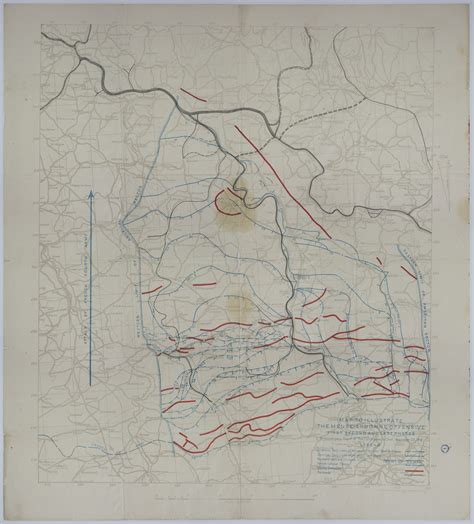 Map of Allied Divisional Movement During the Meuse-Argonne Offensive