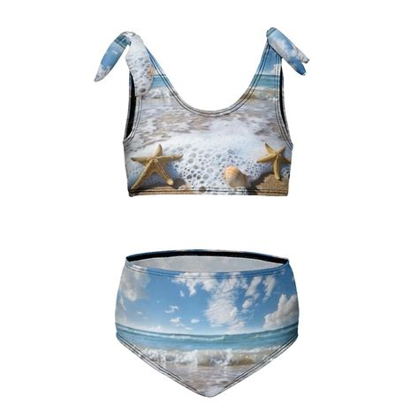 Starfish Beach Girl S Piece Bikini Set Beach Sport Swimsuit Swimwear Y Cm Walmart