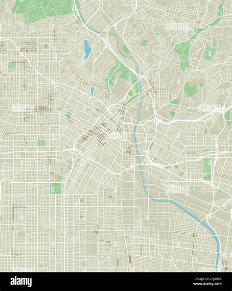 Vector City Map Of Los Angeles With Well Organized Separated Layers