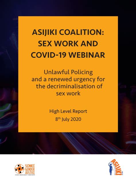 Asijiki Coalition Sex Work And Covid Webinar Sonke Gender Justice
