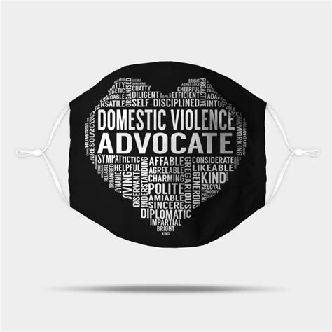 Domestic Violence Advocate Heart - Domestic Violence Advocate - Mask ...