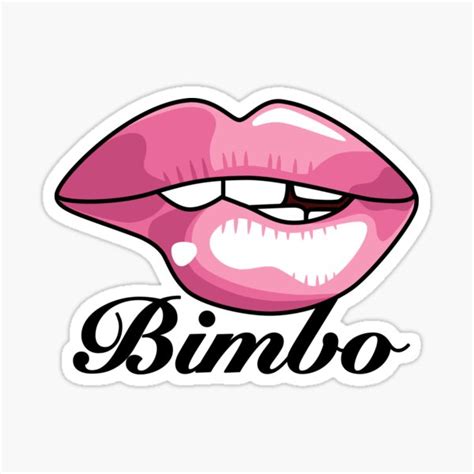 Naughty Horny Bimbo Lips Sticker By ClickForMore Redbubble