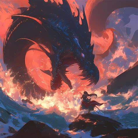 Premium Photo Perseus Vs Sea Monster Epic Fantasy Battle