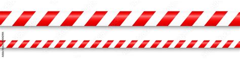 Realistic Red Barricade Tape Police Warning Line Danger Or Hazard