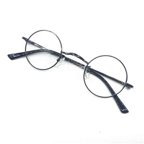 Vintage Small Round Eyeglass Frames Metal Full Rim Optical Unisex Glasses Ebay