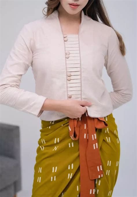 Jual Kichi Batik Eden Kebaya Ls Nude Original Zalora Indonesia