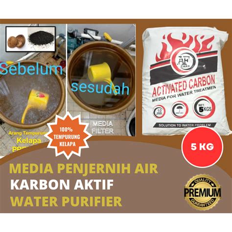 Jual Penjernih Air Keruh Kotor Karbon Aktif Berat 5 Kg Media Filter