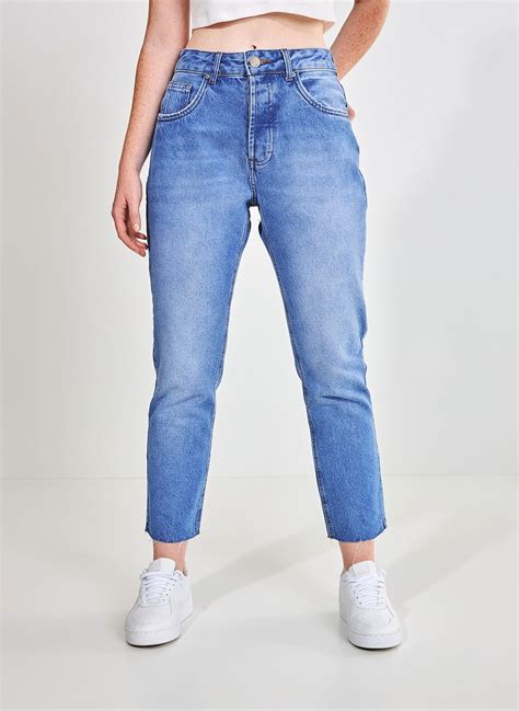 Calça Jeans Reta Azul Azul