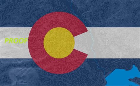 Silverthorne Lake Dillon Elevation Contour Map Colorado Flag Etsy