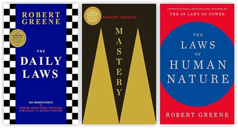 Robert Greene 3 Books Set The Laws Of Human Nature Mastery And The Daily Laws Robert Greene