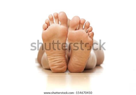 Naked Woman Lying On Floor Focus Stock Photo Shutterstock