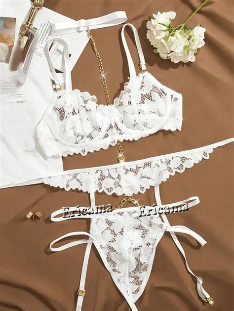 Women Transparent Bra And Panty Garter Underwear Set Hot Erotic Sexy Costumes Underwear Open Bra