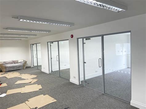 Glass Partitions At Mintivo Chippenham Wiltshire Glass Office Fronts Using Acoustic Glass