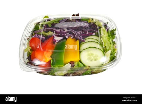 Packaged Salad Packed Salad In Plastic Container Stock Photo Alamy