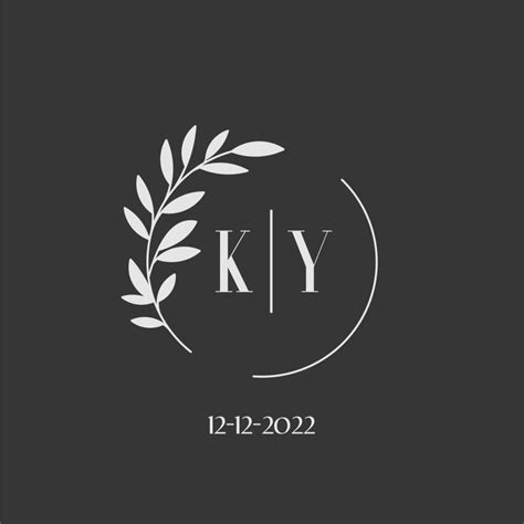 Initial Letter KY Wedding Monogram Logo Design Inspiration 15611228