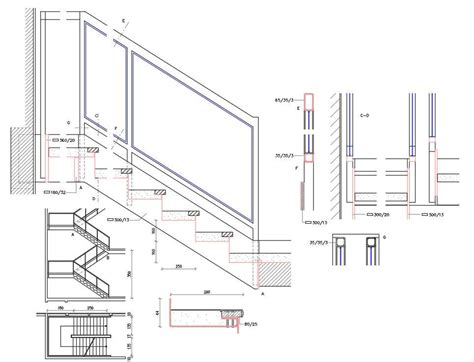 Staircase Plan With Section Cad Block Dasign For Dwg File Cadbull