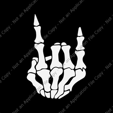Skeleton Rock Hand Pocket Lazy Halloween Svg Skeleton Rock Hand Svg