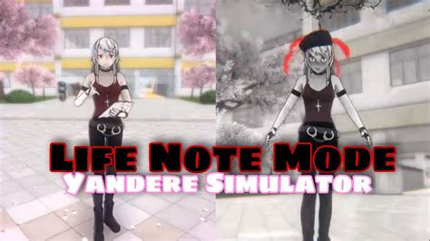 Life Note Mode Yandere Simulator Youtube