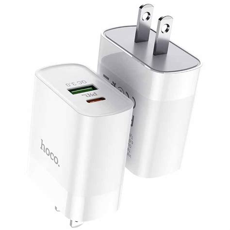 Hoco C80A 18W Rapido PD + QC3.0 With Type-C to Type-C Data Cable Fast ...