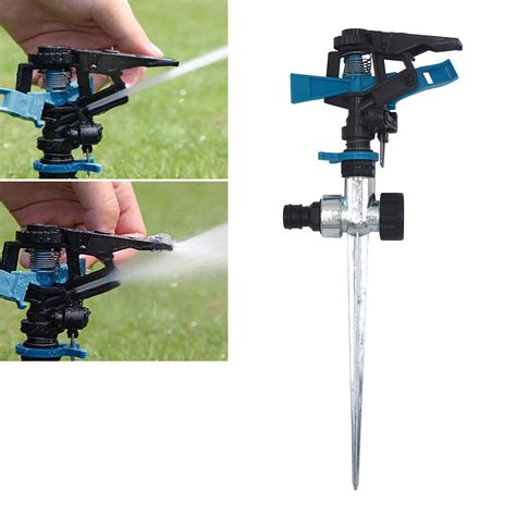 Rotating Impulse Sprinkler Garden Watering System Water Hose Spray Long