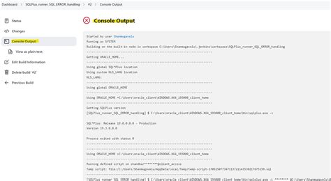 handling sql error  vulnerability bug  jenkinsjob  sql