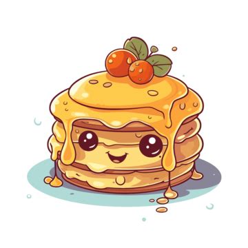 Crêpe Clipart Kawaii Pancakes Personnage De Dessin Animé Sous La Forme