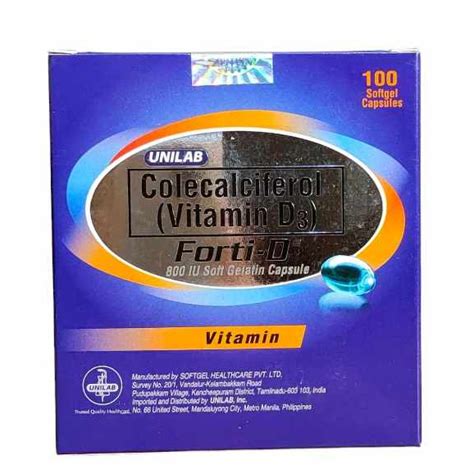 Forti D Forti D Vitamin D3 800iu Softgel Capsules Shopee Philippines