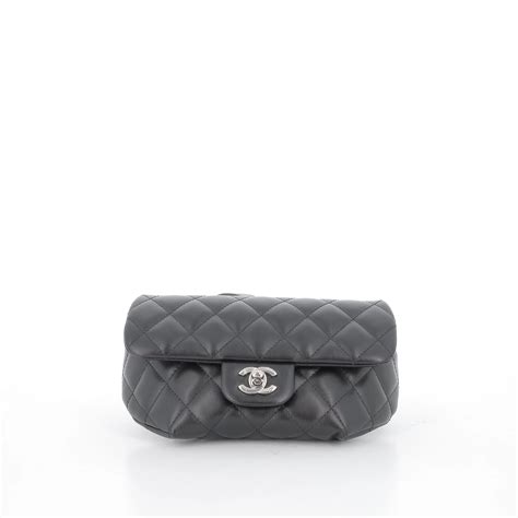 Sac Banane Chanel Cuir Noir Monogram Paris