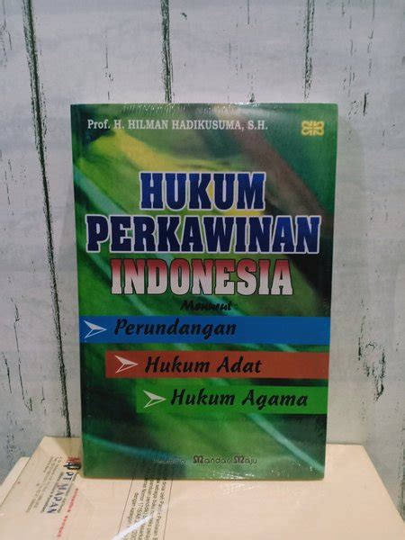 Jual Buku Hukum Perkawinan Indonesia Memuat Perundangan Hukum Adat