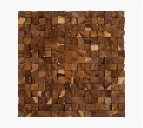 Block Wooden Square Handcrafted Wall Art | Pottery Barn