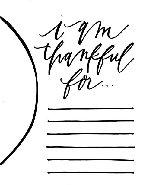 Printable I Am Thankful For Template Printable Word Searches