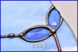 VTG Art Deco Nouveau Dancers Fan Lamp Nude STAINED GLASS Shade Figural Light Vintage Table Lamp