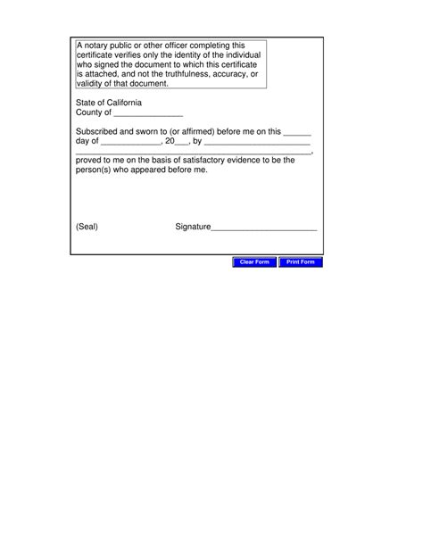 California Notary Jurat - Fill Out, Sign Online and Download PDF ...