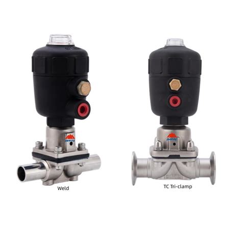 Stainless Steel Sanitary Pneumatic Diaphragm Valve With Plastic