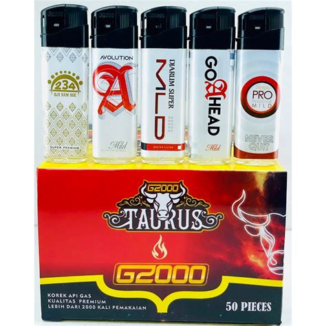 Jual G2000 TAURUS Korek Api Magnetic Motif Brand R0k0 Setelan Gas