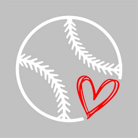 Baseball Heart Svg Png Digital Download Etsy