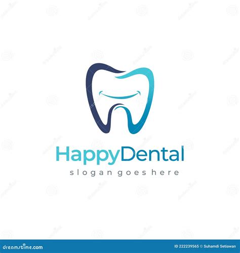 Dental Happy Smile Tooth Dentist Logo Graphic Stock Vector