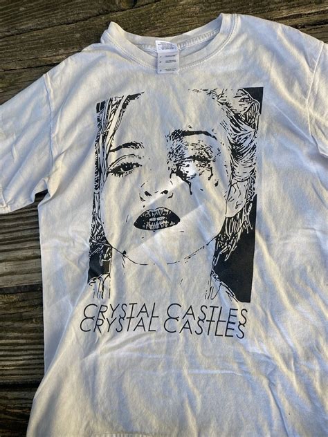 Rare Crystal Castles Madonna Shirtwhite Size S Gem