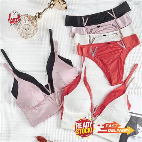 Jual V S Hardware Swim Bikini Bralette Set Yang Chic Untuk Hari Hari Di Pantai Shopee
