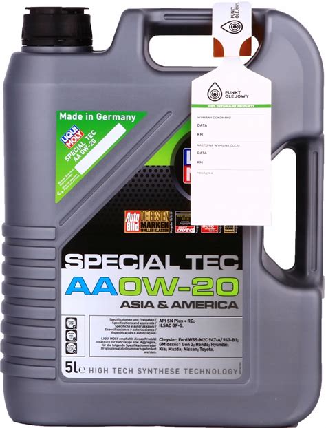 LIQUI MOLY SPECIAL TEC AA 0W20 6739 5L 6739 za 215 99 zł z Olsztyn