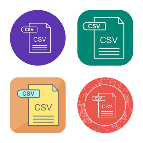 Csv Vector Icon Vector Art At Vecteezy