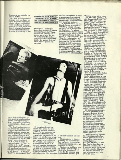 SPANISH BOMBS Sex Pistols Punk rock hoy Mañana Popular 1 Diciembre 1977