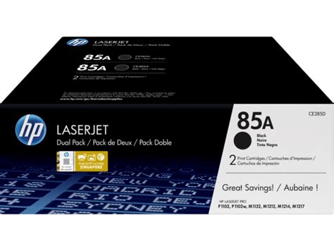 HP 85A 2-pack Black Original LaserJet Toner Cartridges - (CE285AD ...