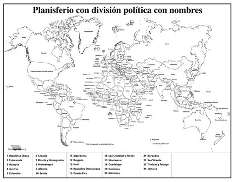 Dibujos De Mapamundi Nombres Para Colorear Vsun