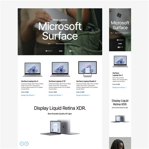 microsoft surface web design ui  krystian wenta  dribbble