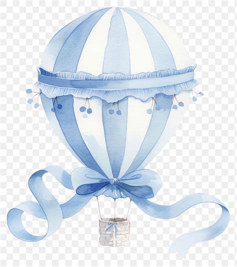 PNG Whimsical Blue Hot Air Balloon Free Image By Rawpixel Tanasiri Hot Air Balloon
