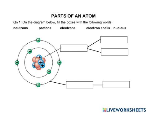 Label Parts of the Atom Worksheet (teacher made) - Twinkl - Worksheets ...